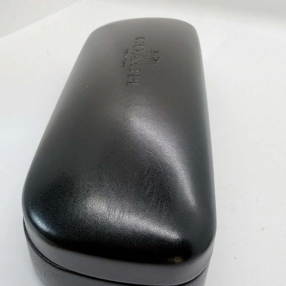 Coach New York Leather Sunglasses Glasses Hard Shell Clamshell Case in Black